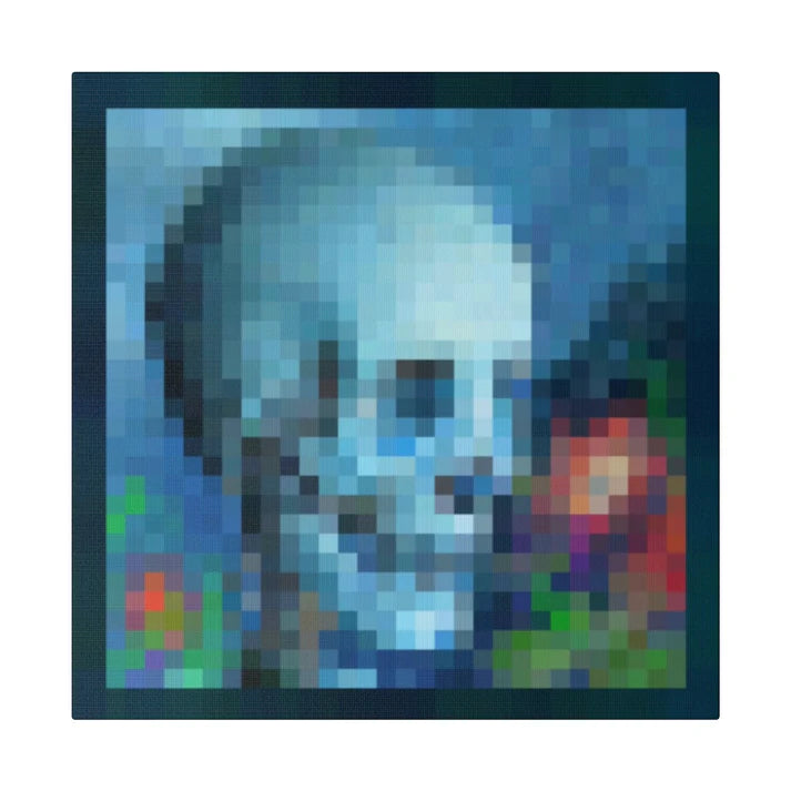 Skull and Roses - Minecraft  Kanvas Tablo