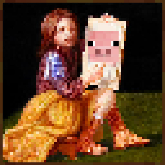 Pigscene - Minecraft Kanvas Tablo